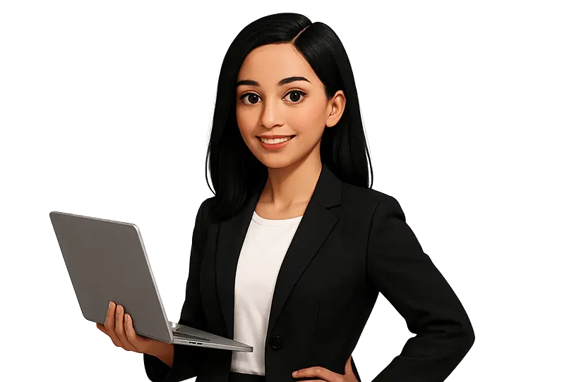 Girl with laptop image the best digital marketing analyst in calicut